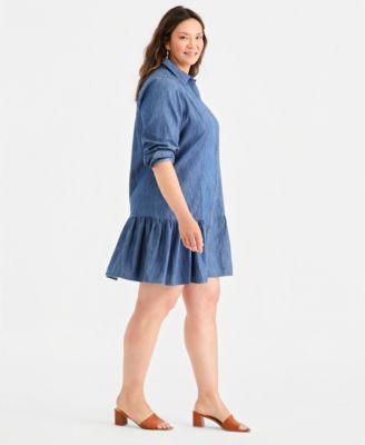 sachin and babi light blue dress Plus Size Women's Denim Dresses