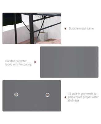 10' x 8' Outdoor Pergola and Patio Gazebo for Garden, Dark