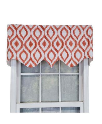 Zamya Regal Window Treatment Premium Quality Valance 3" Rod Pocket 50" x 17" Tangerine