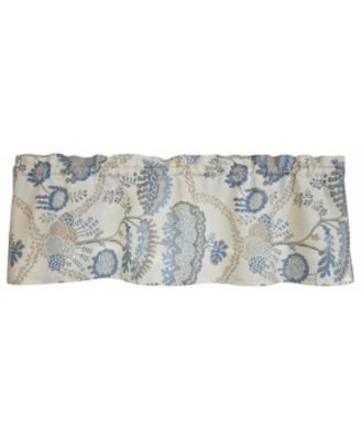 100% Cotton High Quality Serene Tailored Window Valance with 1.5" Rod Pocket 50" W X 12" L Blue