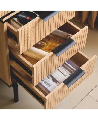 Vanity Desk with Mirror and Lights, 5 Drawers and Storage Shelves, Adjustable Brightness Makeup Table Set