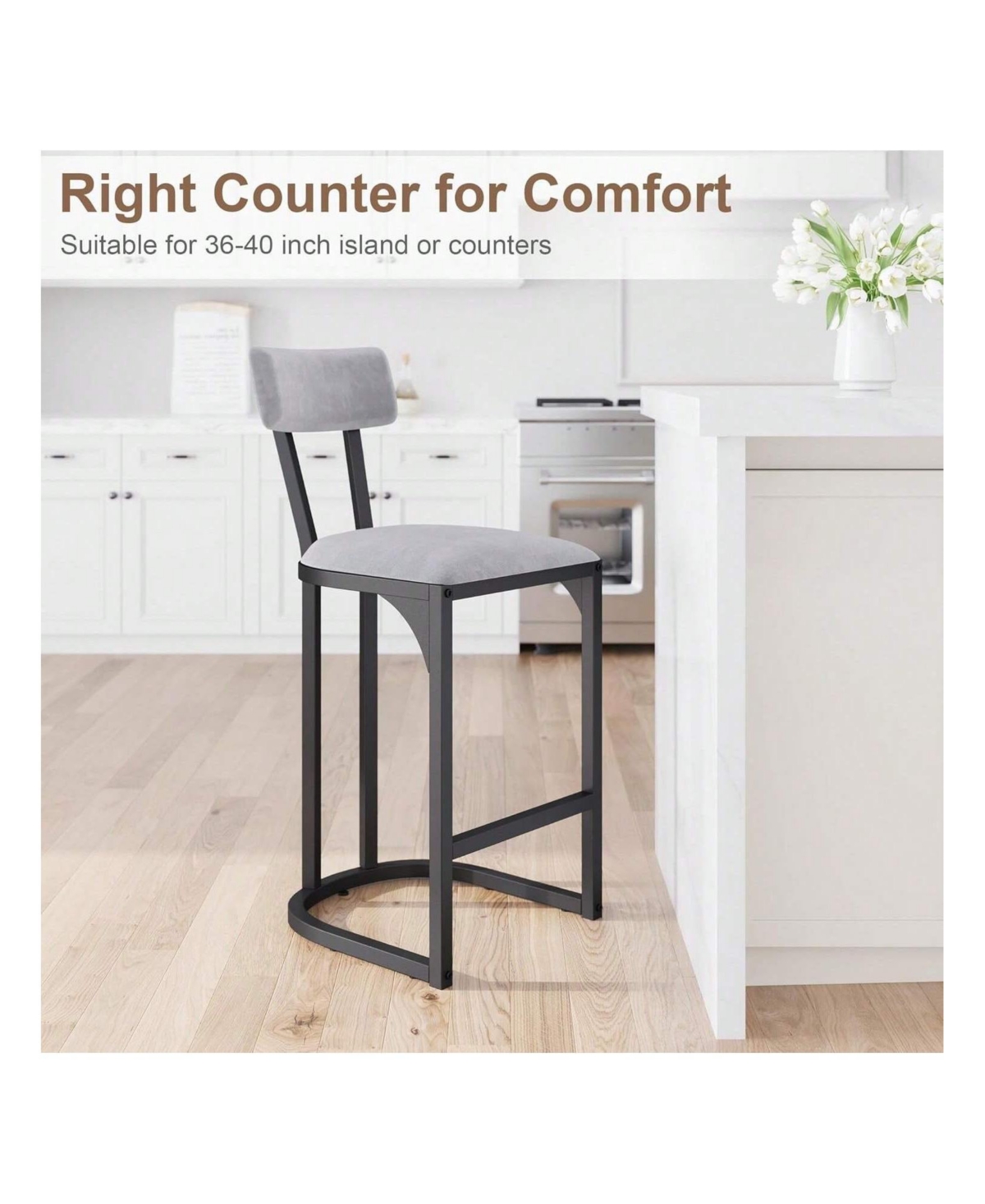gaomon Home Bar Stools Set Of 4, Counter Height Bar Stools For Kitchen Counter, Island Chairs For Dining Table, Tall Barstools For Kitchen