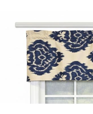100% Cotton High Quality Flame Tailored Window Valance with 1.5" Rod Pocket 50" W X 12" L Navy