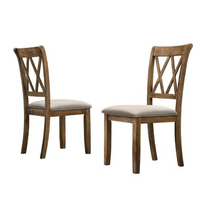 Streamdale Fabric Upholstered Dining Chair Set of 2