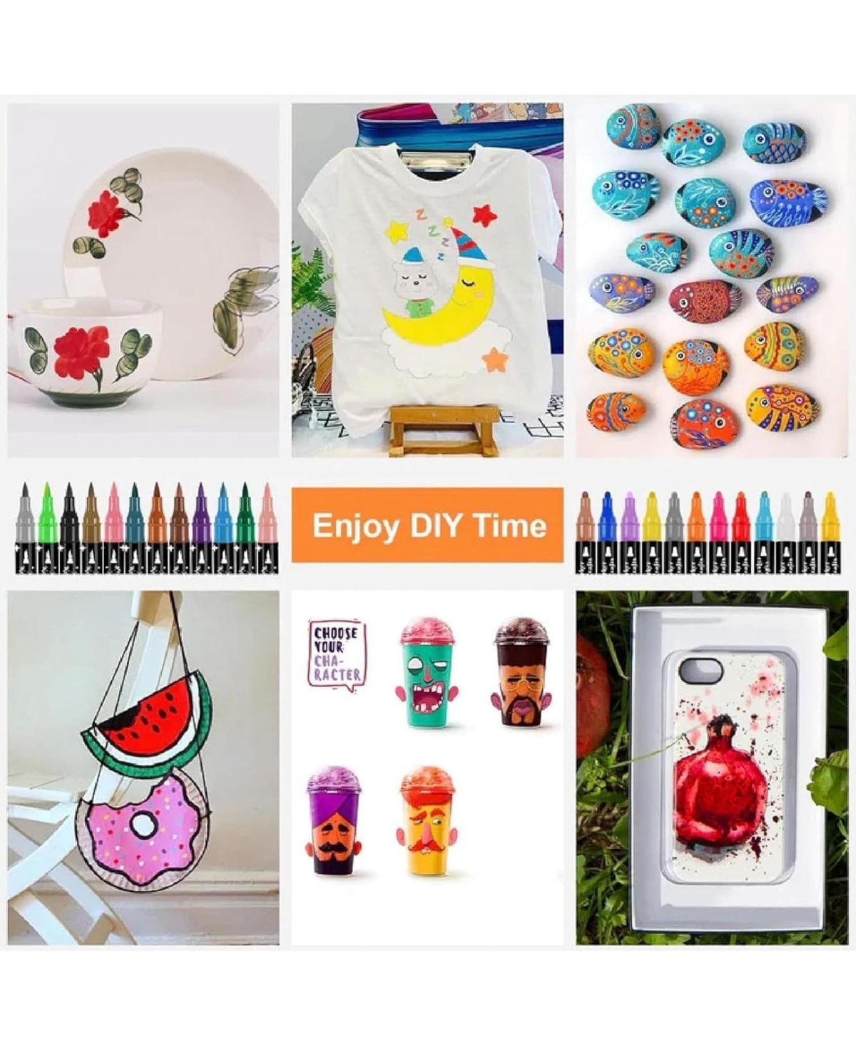 Htutwoo Glitter Markers, Sticks Dual-Tip Shimmer Pens