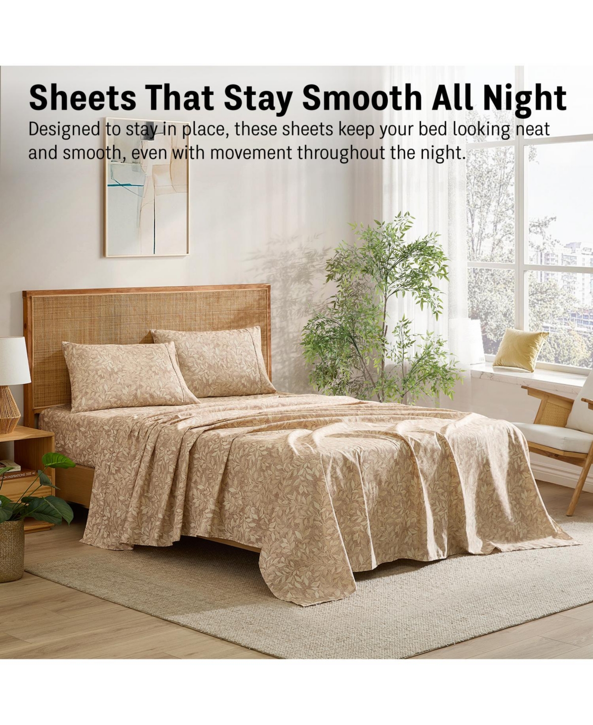 Hlc.me Floral Multi-Piece Printed Patterned Floral Bed Sheets Set - Wrinkle Resistant & Ultra Soft