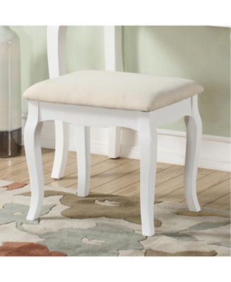 Streamdale Ashley Wood Make-Up Vanity Table and Stool Set, White