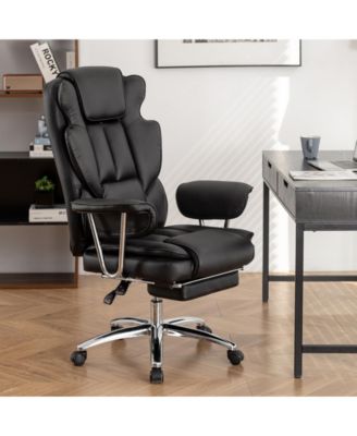 Streamdale Executive Chair with Footrest, Leather & Ergonomic