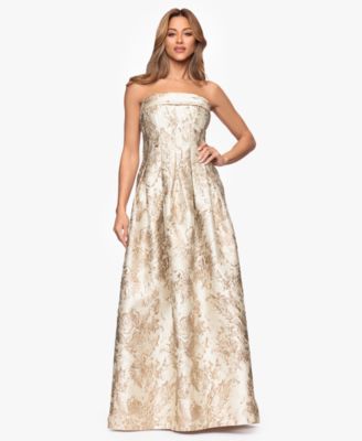 Women's Brocade Strapless Ball Gown