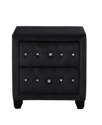 Streamdale Sophia Nightstand In Color Black Made With Wood