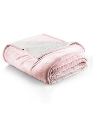 Velvet Plush Reversible Sherpa Bed Blanket