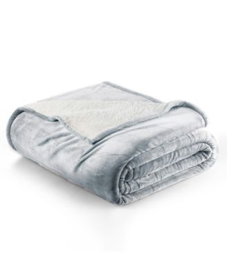 Velvet Plush Reversible Sherpa Bed Blanket