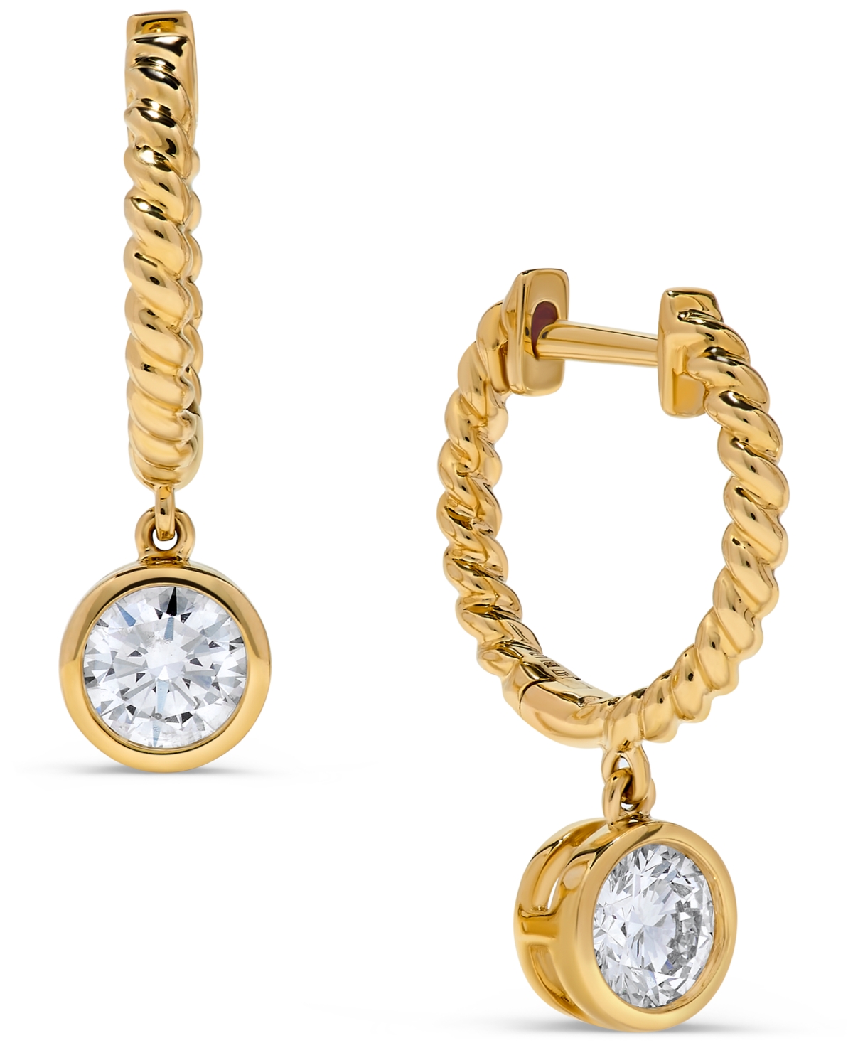 Macy's Dangling Stud Diamond Earrings (4/5 ct. t.w.) in 14k Yellow Gold