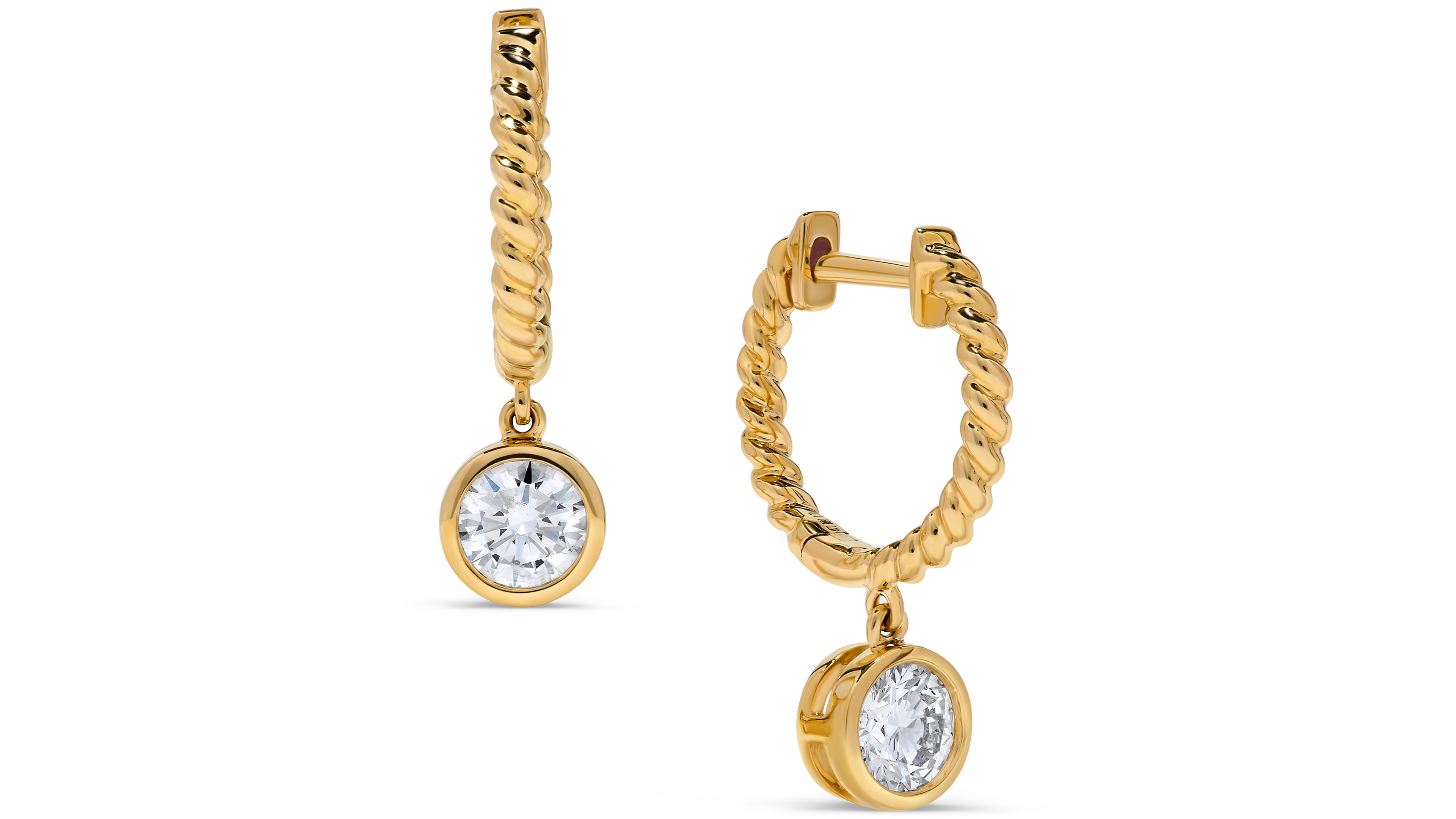 Macy's Dangling Stud Diamond Earrings (4/5 ct. t.w.) in 14k Yellow Gold