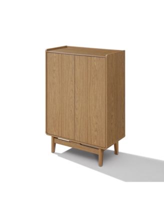 Oak Manufactured Wood 2-Door 31.1" W x 48.7" H Cabinet with Tray Top