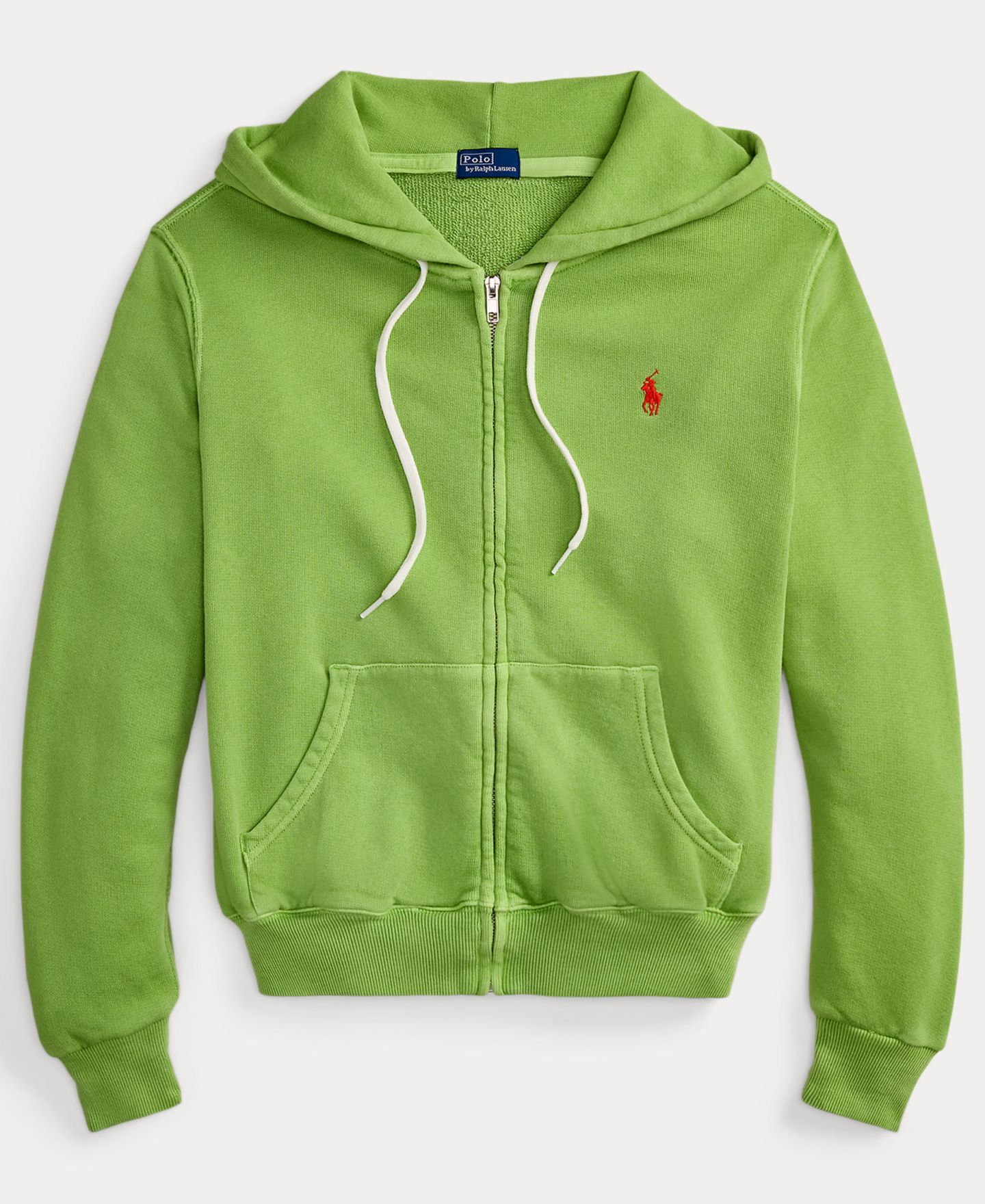 Женское худи Polo Ralph Lauren Full-Zip Drawstring, цвет: Зелёный — фото 5