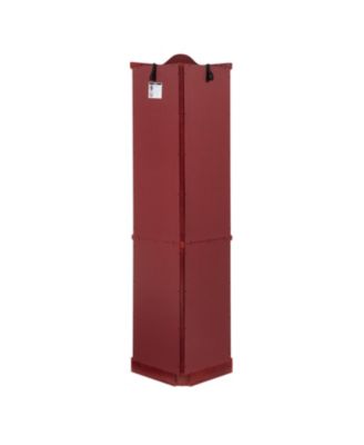 Streamdale Lighted Corner Curio Cabinet - Cherry