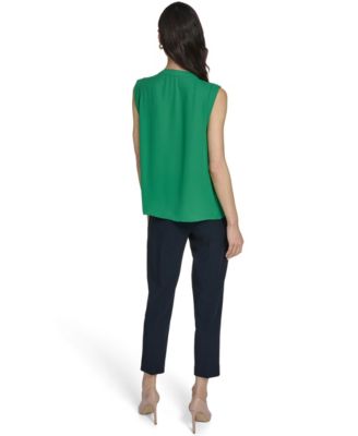 Women's Sleeveless Pleated Top