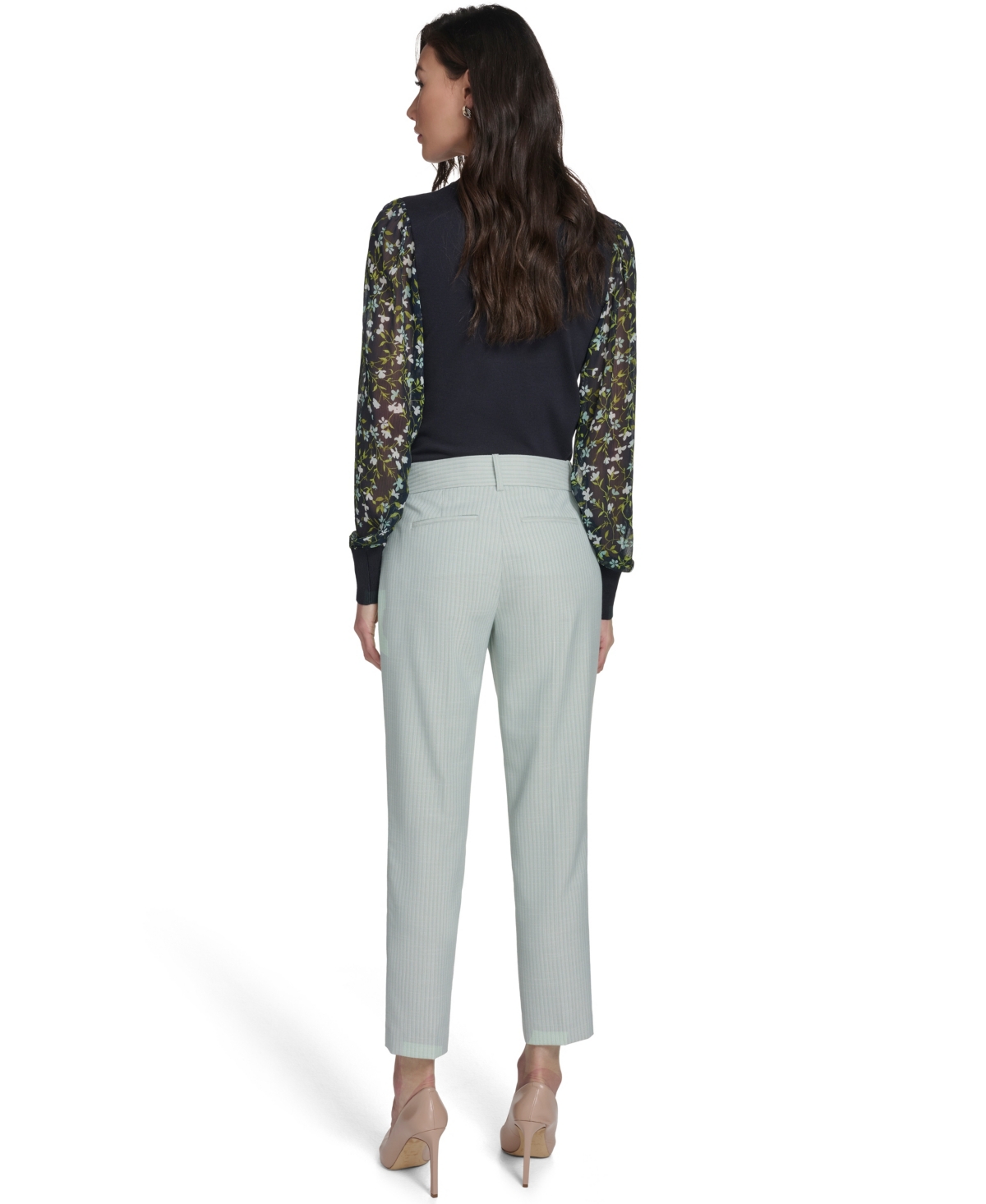 Tommy Hilfiger Women's Slim Fit Tonal Stripe Pants