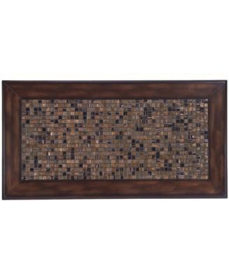 Baroque 48" Coffee Table with Mosaic Tile Inlay