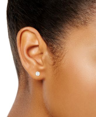 2-Pc. Cubic Zirconia 18k Gold-Plated Hoop and Stud Earrings Set, Macy's Exclusive