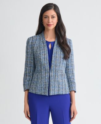Women's Tweed Open-Front Cardigan Jacket, Regular & Petite