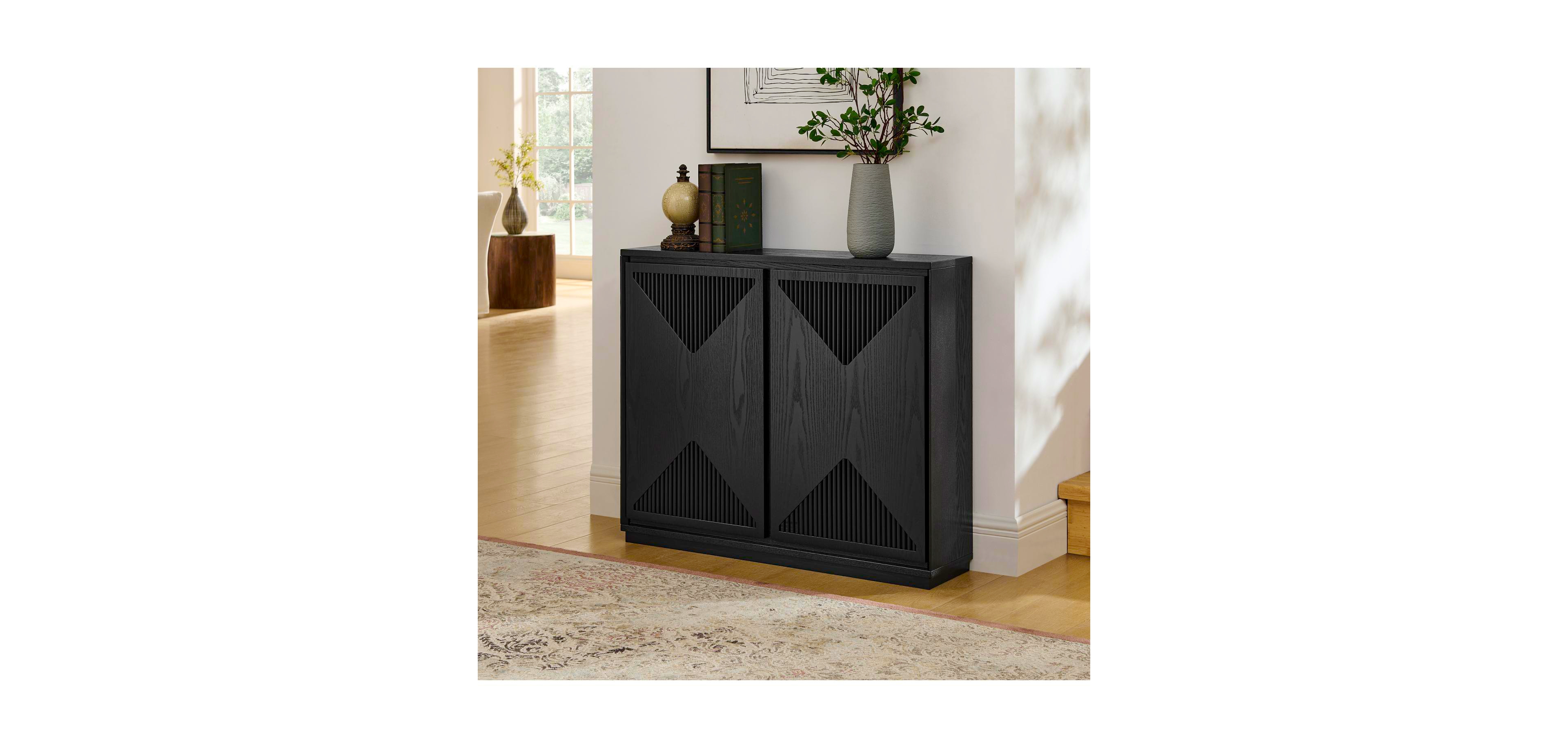 Streamdale Furniture Mid Century Modern V-Shape Storage Cabinet