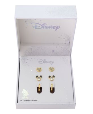 Gold Plated Cubic Zirconia Stud Earring Set