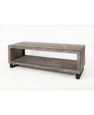 Mulholland Drive 56" Modern Distressed Solid Wood Coffee Table