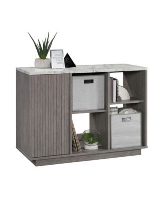 Modern Gray Storage Solution with 2 Adjustable Shelves for Living Room Guest Room and Entryway