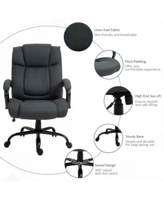 Big and Tall Executive Office Chair 484lbs, Charcoal