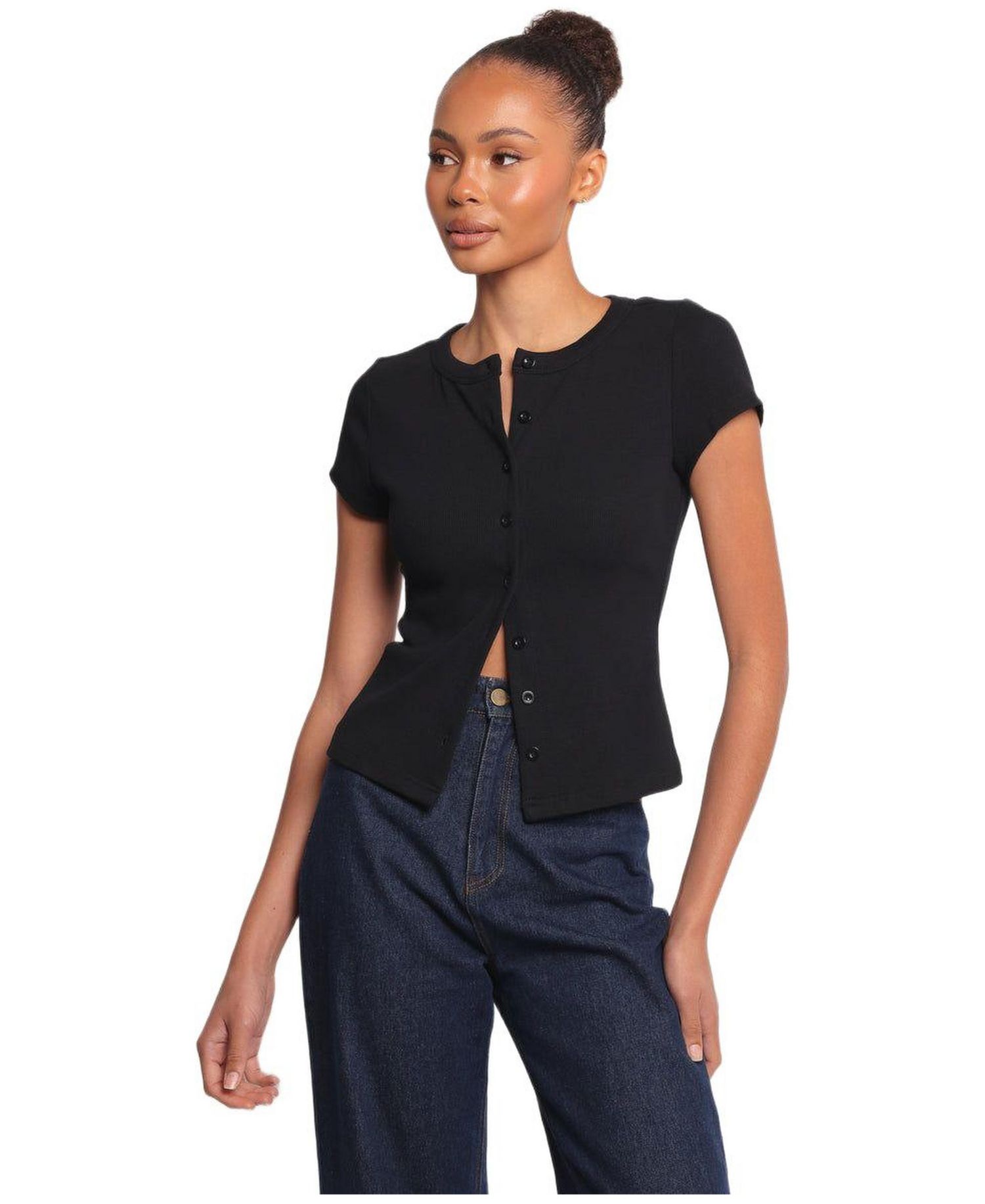 Petal & Pup Women's Tylarah Short Sleeve Cardigan Top