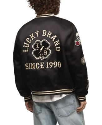 Men's Satin Varsity Regular-Fit Jacket