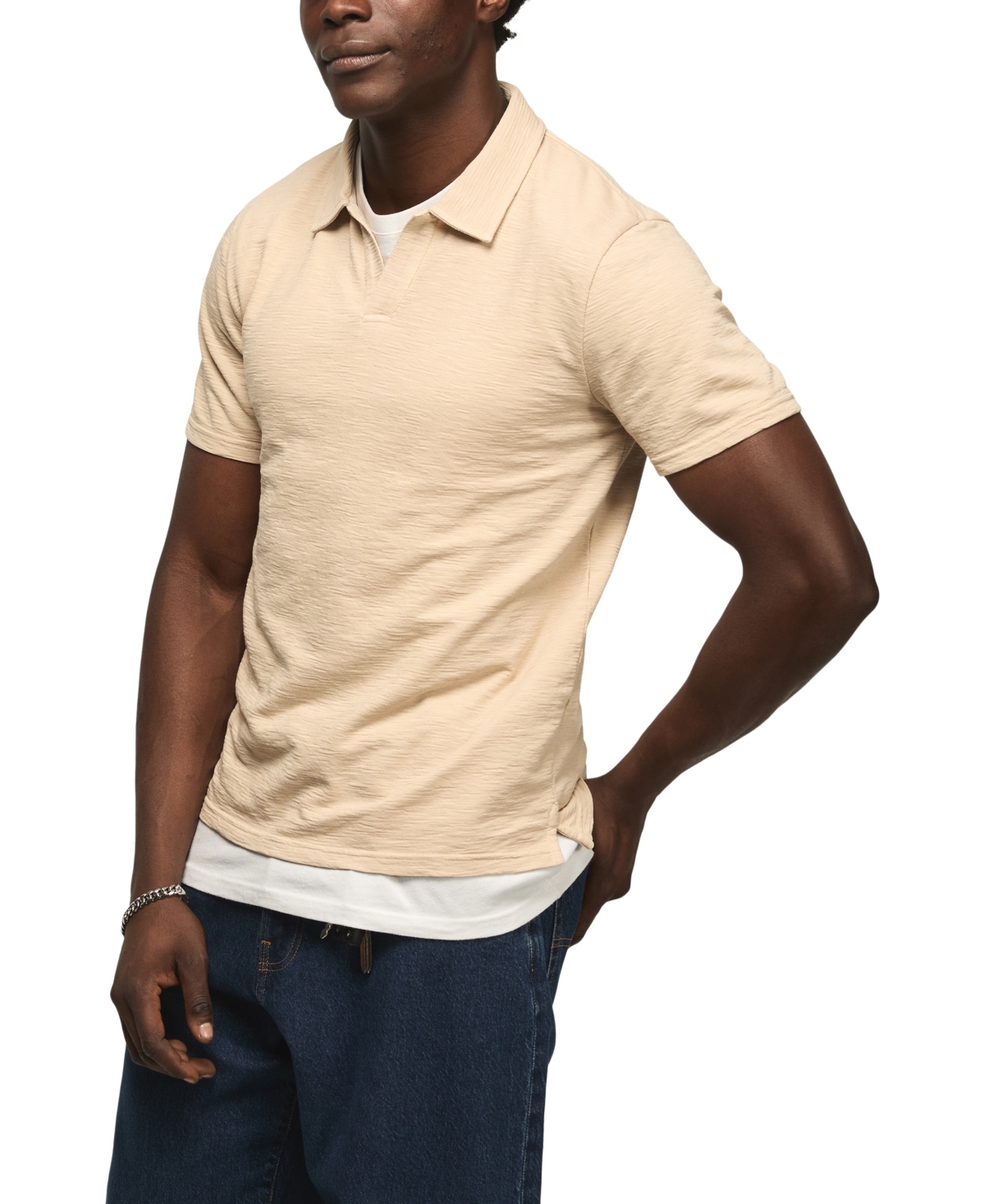 Lucky Brand Men's Jacquard Short-Sleeve Shirt
