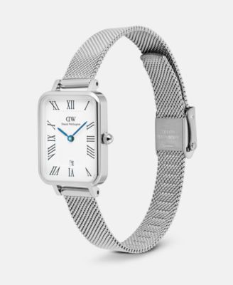 Women's Date Silver-Tone Stainless Steel Watch, 26 mm
