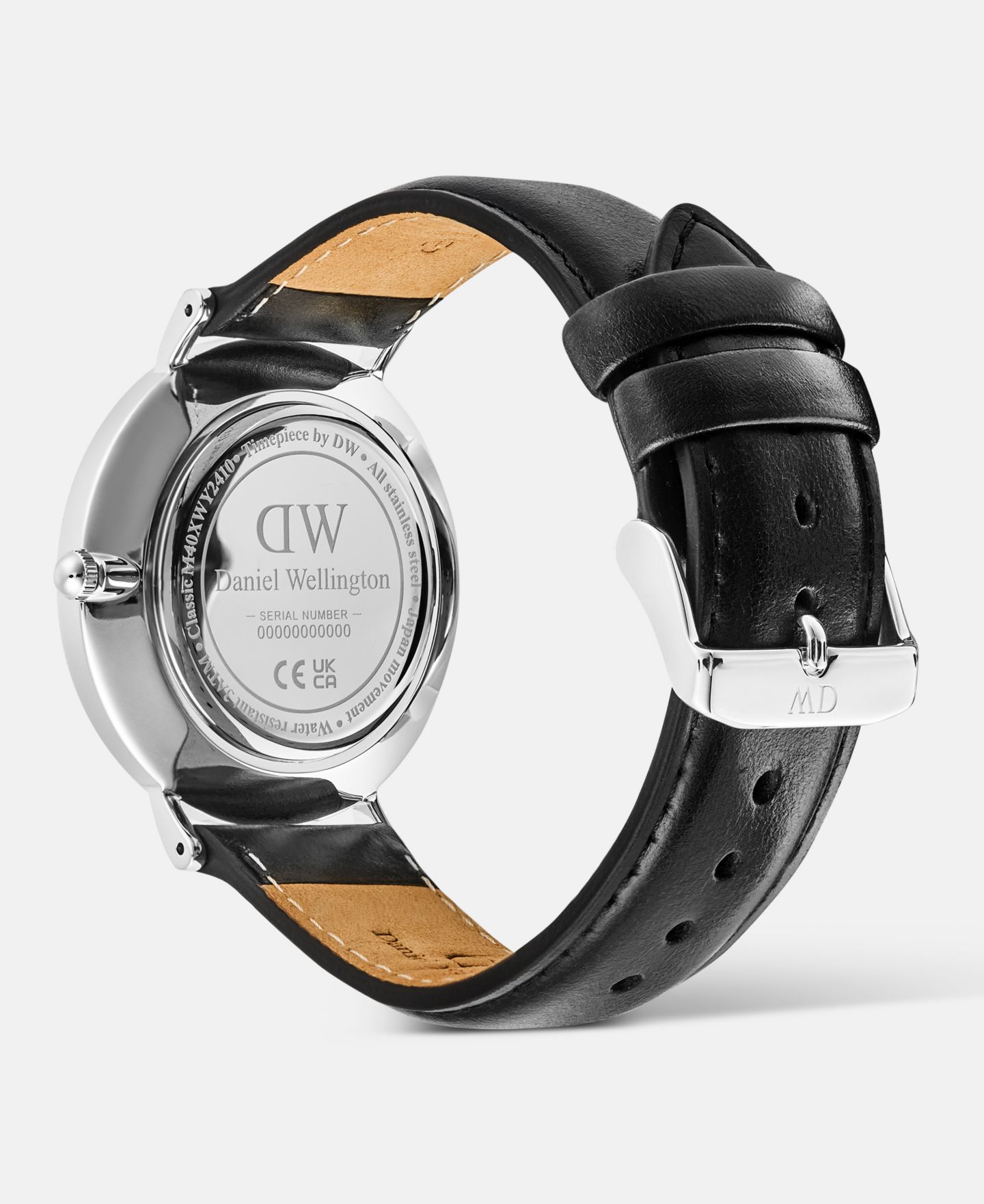 Мужские часы Daniel Wellington Analog Black Leather, 40mm — фото 4