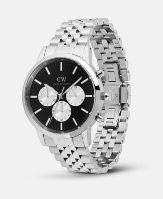 Men's Chronograph Silver-Tone Stainless Steel Watch, 42mm