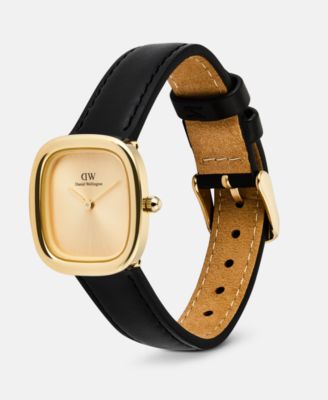 Women's Analog Black Leather Watch, 26 mm