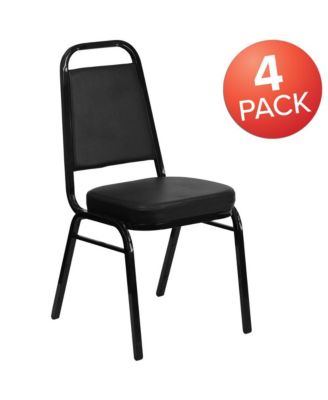 4 Pack Trapezoidal Back Stacking Banquet Chair