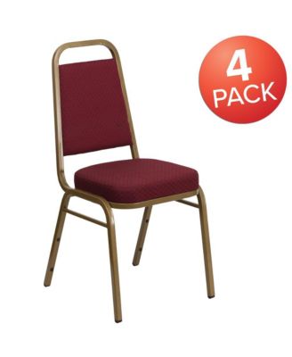 4 Pack Trapezoidal Back Stacking Banquet Chair