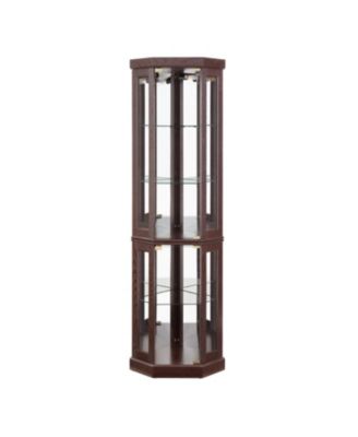 Lighted Corner Curio Cabinet