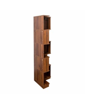 Streamdale 5-Tier Corner Bookshelf with LED Lights