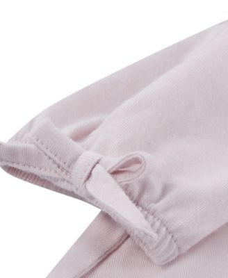 Baby Girls' Bow Sleeve T-Shirt and Belted Shorts, 2-Piece Set