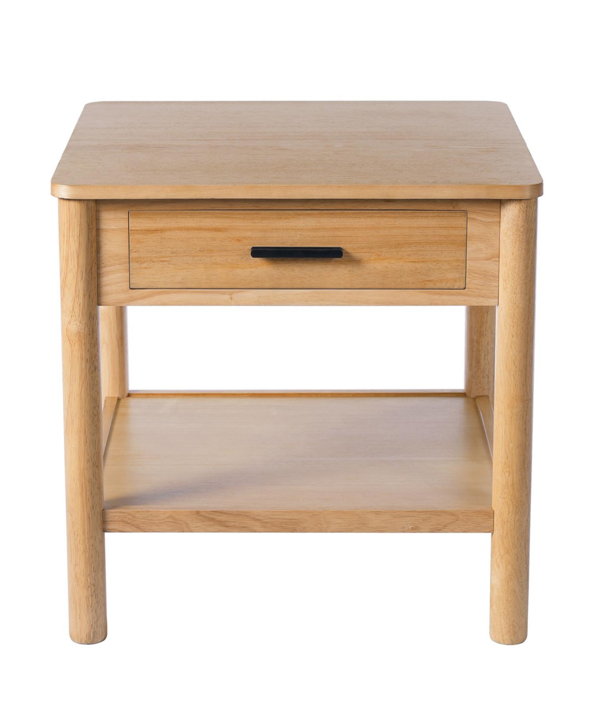 Streamdale Furniture Wood Side Table with Storage - Light Luxury