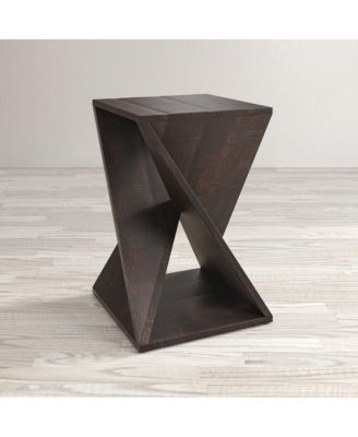 Global Archive Solid Mango Hardwood Modern Angled Jasper Table