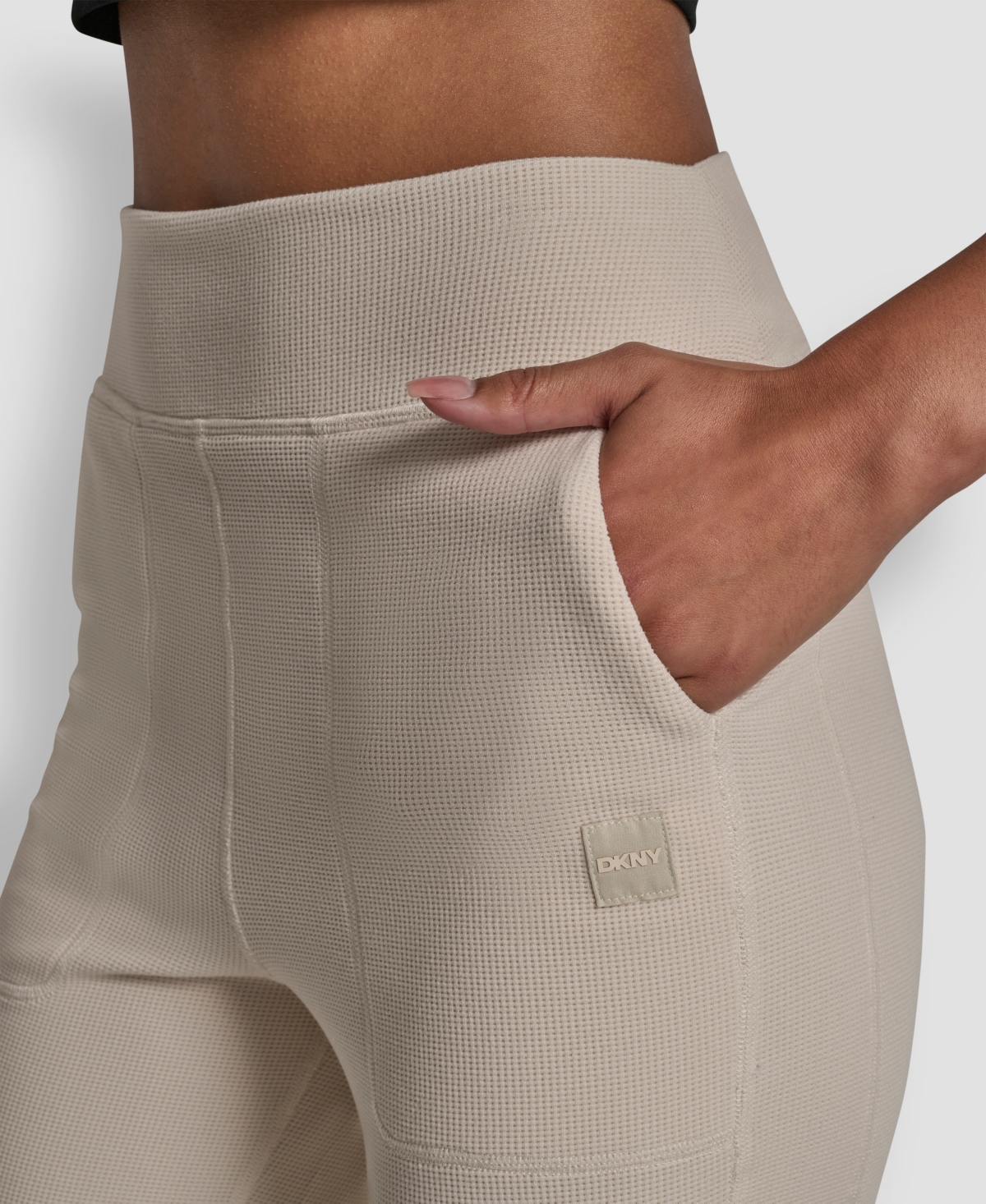 Dkny Women's Thermal High Waist Flare Pants