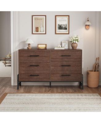 6 Dresser for Bedroom, 52 in Wide Drawer with Large Storage Space