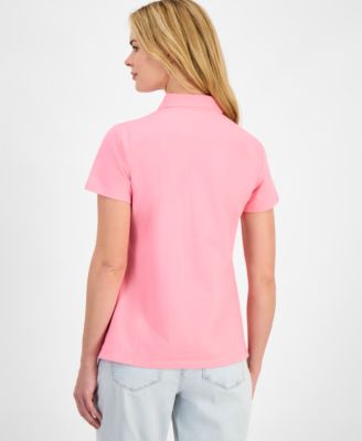 Women's Short-Sleeve Polo-Collar Shirt 
