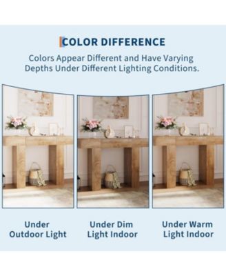 47" Console Table with Drawer – Wooden Industrial Farmhouse Sofa Table for Entryway, Hallway, or Behind Couch