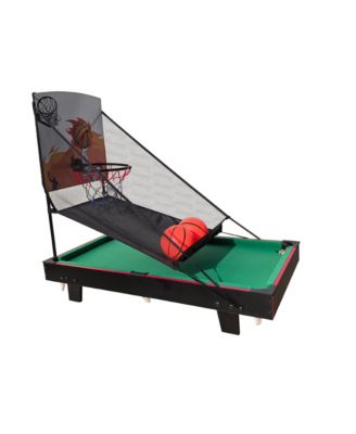 36Inch 2in1 Multi Game Table with Basketball and Billiards Combo Space Saving Design for Family Kids and Adults Indoor Outdoor Use